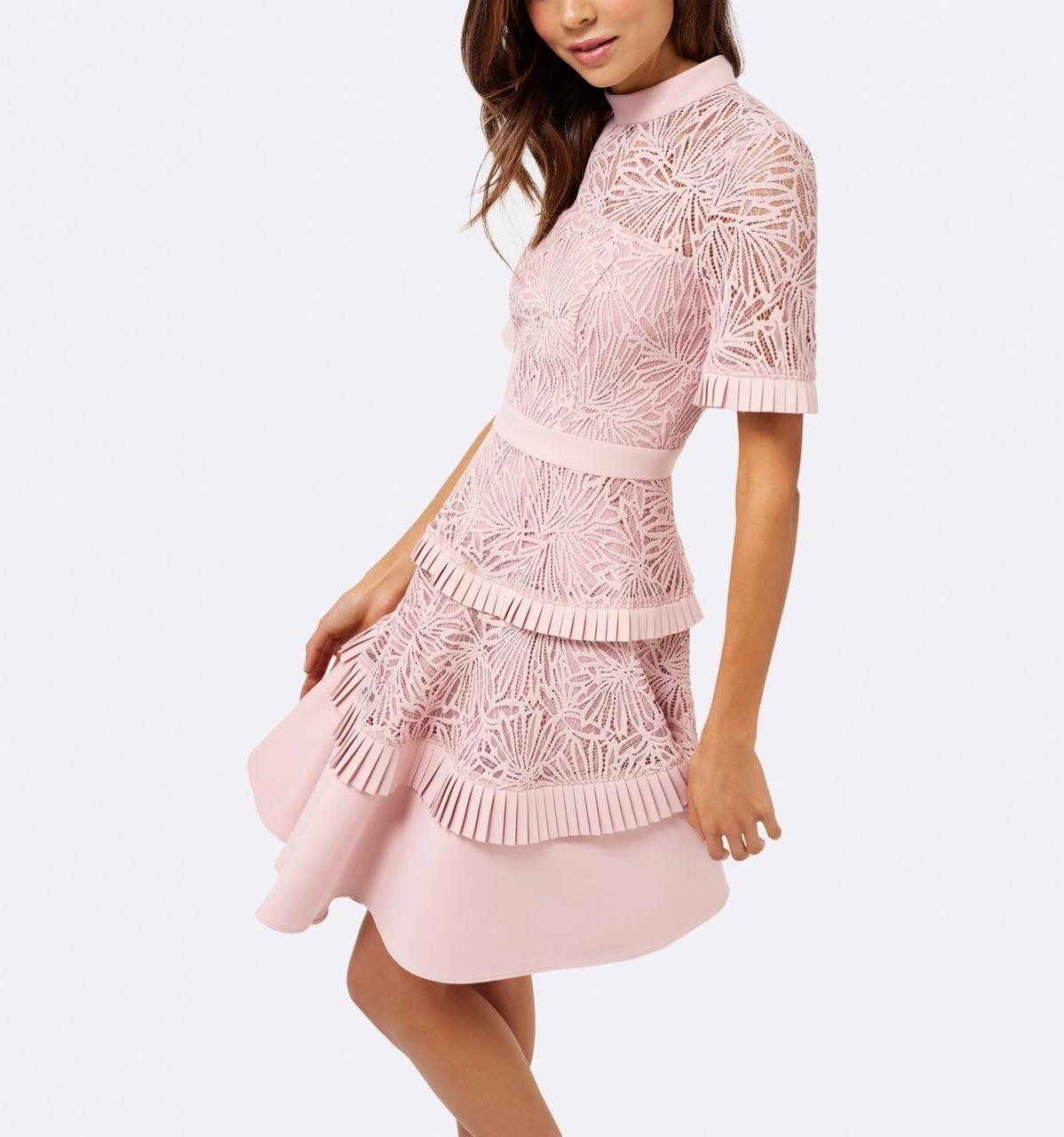 Pink Patterned Dress