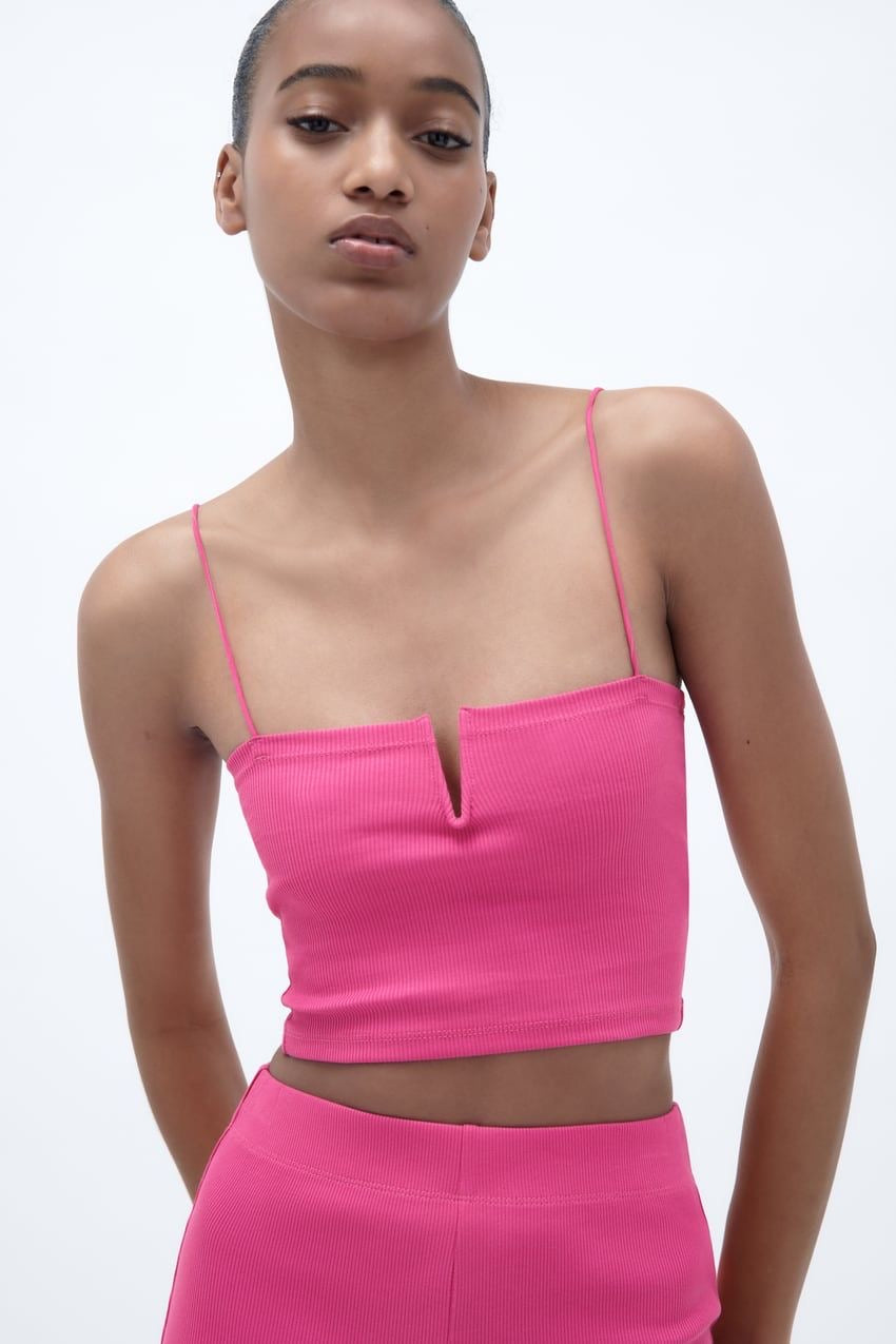 Pink Square Cami Top