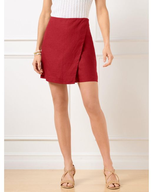 Red Skorts with Side Zip