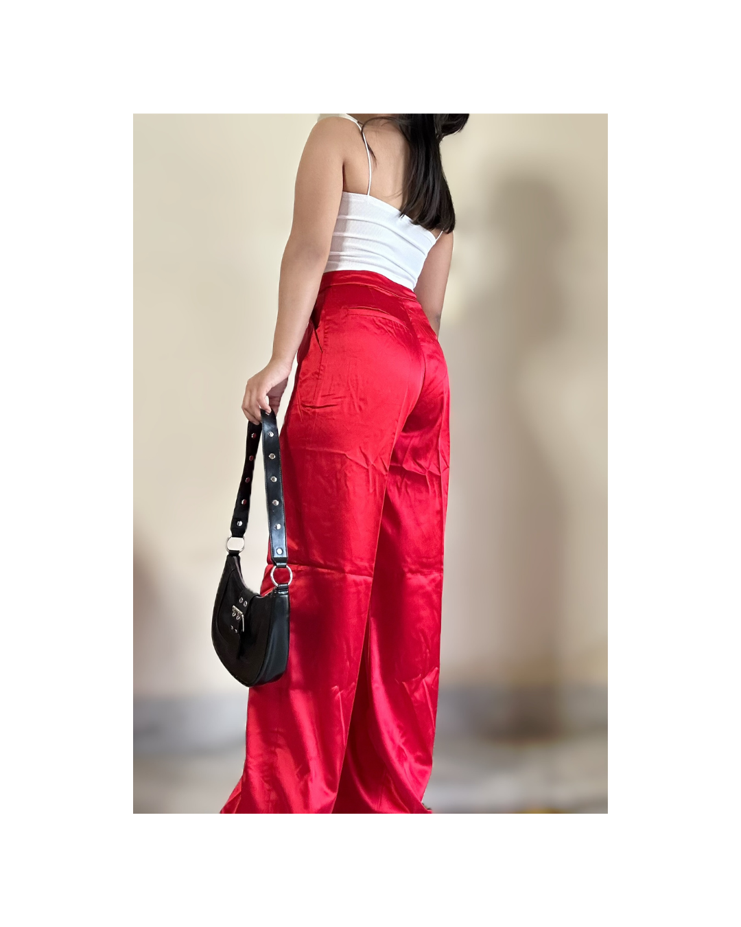 Red Satin trousers